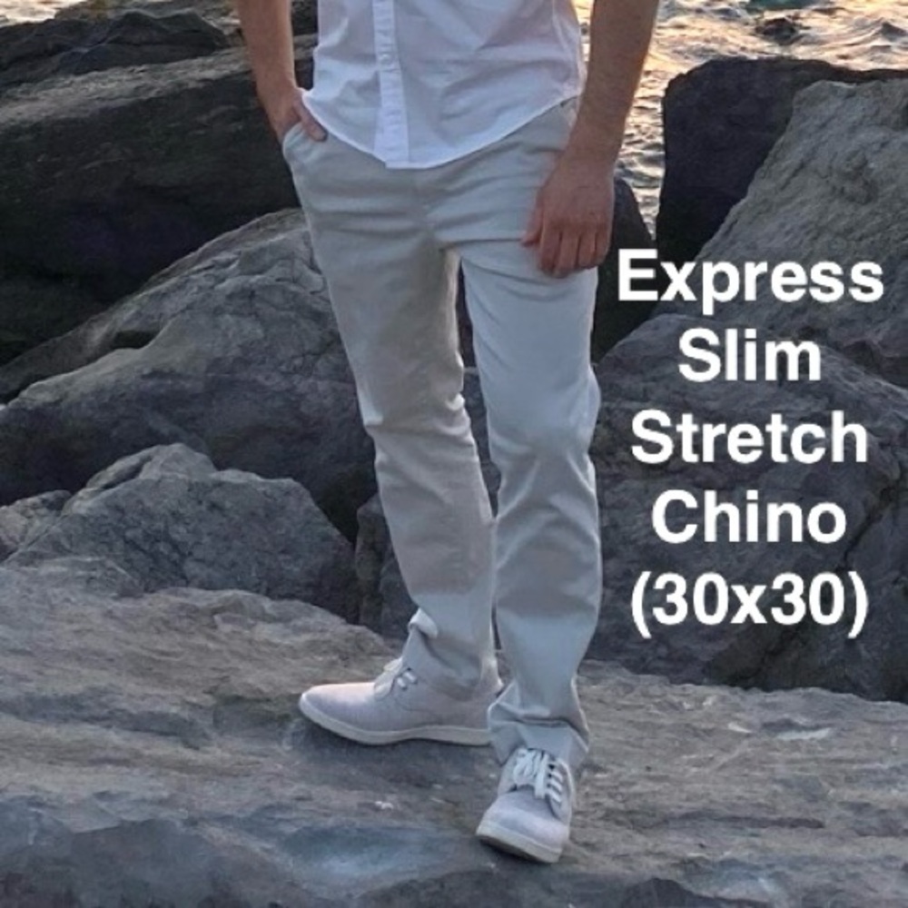 Express White Slim Stretch Chinos (30x30)